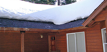 Heated roof edges.