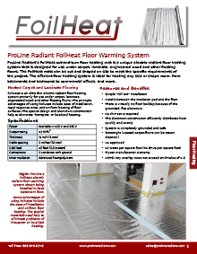 FoilHeat floor heating systems catalog breakout