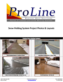Snow melting systems installed in concrete.