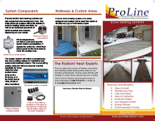 ProLine snow melting systems tri-fold brochure.