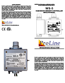 WS-5C aerial mount snow sensor installation guide