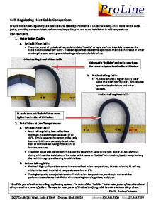 Self-regulating heat cable comparison.