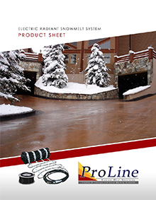 Snow melting system product sheet cover.