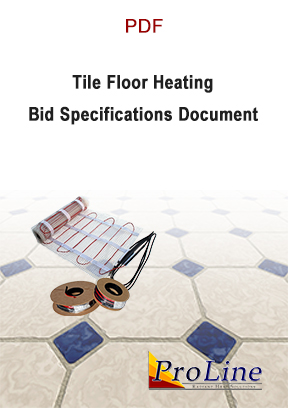 Floor heating cable bid specifications cover.