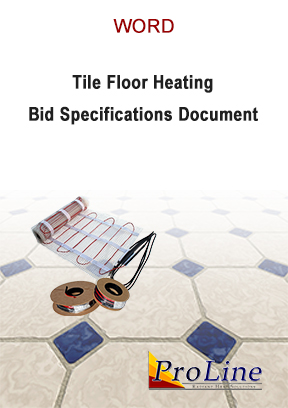 Floor heating cable bid specifications in Word.