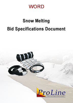 ProLine snow melting system bid specifications document (MS Word)