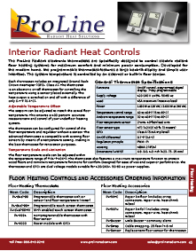 ProLine floor heating thermostats