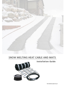 Snow melting system installation manual