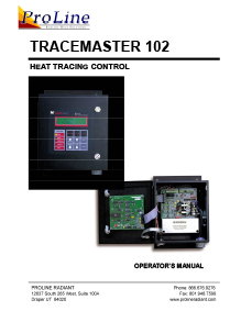 ProLine TraceMaster 102 heat tracing control operator's manual
