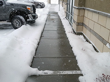 Heated sidewalk