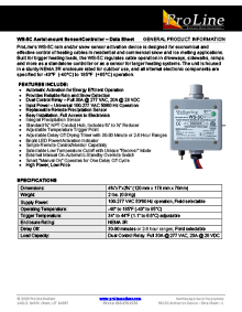 WS-5C aerial mount snow sensor data sheet