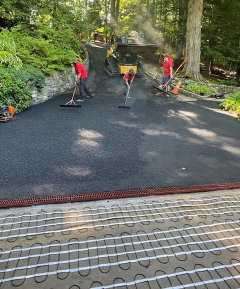 Installing radiant heat in an asphalt driveway