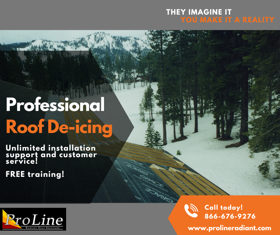Professional roof de-icing systems