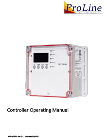 ProLine snow melting system smart controller operating manual