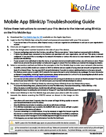 ProLine snow melting system troublshooting guide