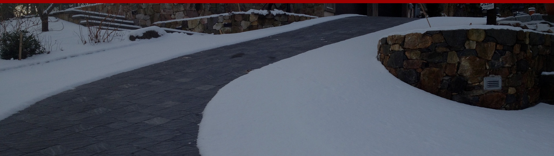 Radiant heated driveway systems