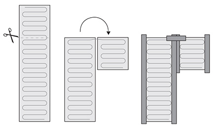 How to cut and turn FoilHeat mats during installation.