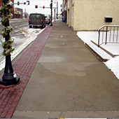 Heated city sidewalks