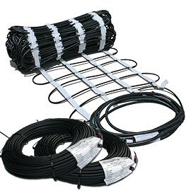 Snow melting heat cable and mat