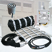 Radiant snow melting heat cable and snow sensors