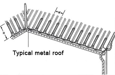 Heat valleys and trouble areas on roof with heat trace cable.