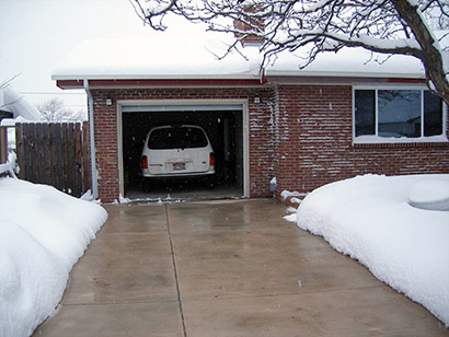 Heated driveway in Colorado.