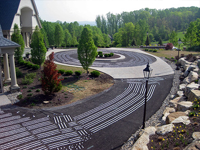 Heated paver and asphalt driveway.