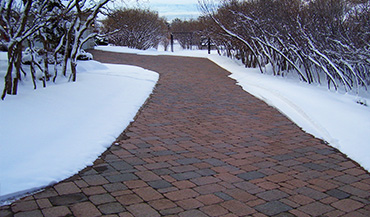 Heated paver driveway