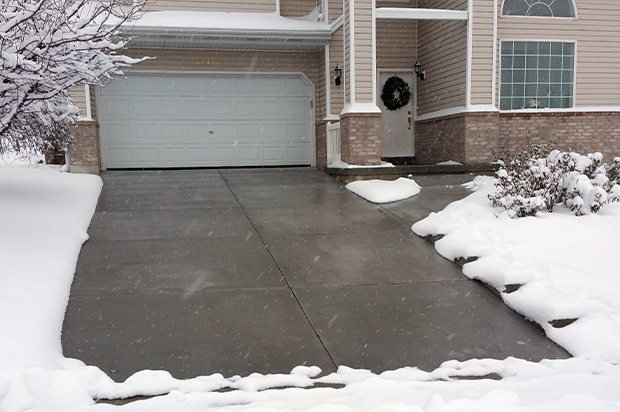 Heated paver driveway