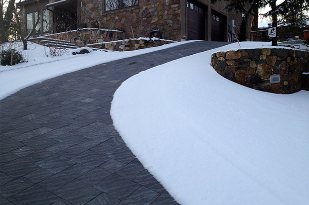 Heated asphalt driveway and walkways